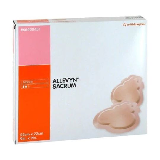 Allevyn Adhesive Sacrum Dressing 22cm x 22cm – 10 Pack