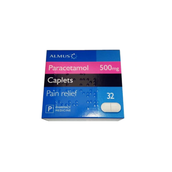 Almus Paracetamol Caplets 500 mg – 32 Pack