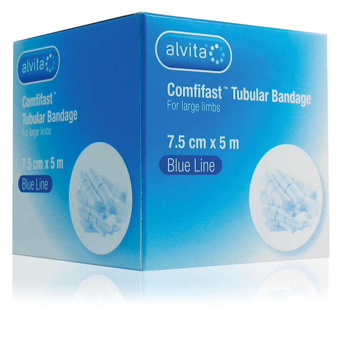 Alvita Comfifast Bandage 7.5 cm × 5 m – Blue