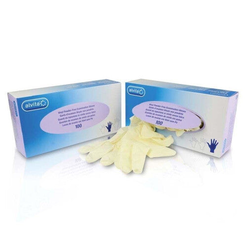 Alvita Vinyl Powder‑Free Gloves – Medium