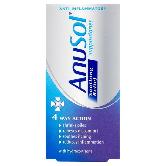 AnuSol Soothing Relief Suppositories - 12 Pack
