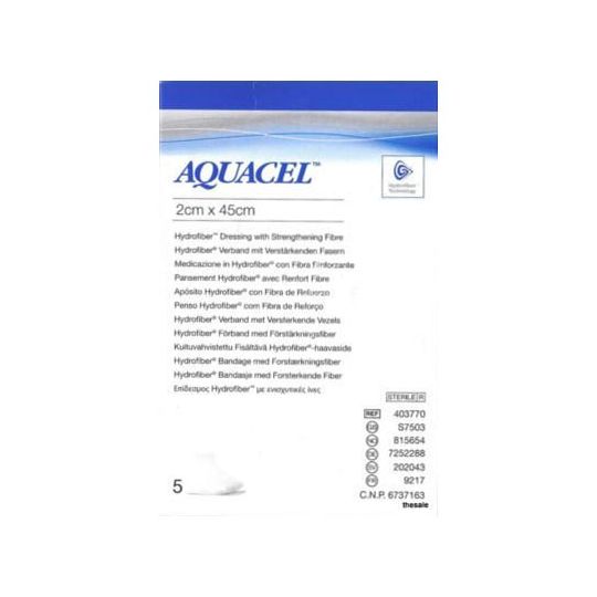 Aquacel Hydrofiber Ribbon Dressing 2cm x 45cm – 5 Pack