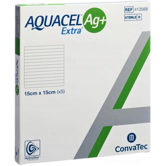 Aquacel AG Extra Dressing 15cm x 15cm – 5 Pack