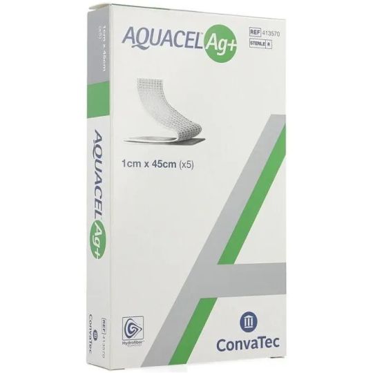 Aquacel AG Ribbon Dressing 1cm x 45cm – 5 Pack