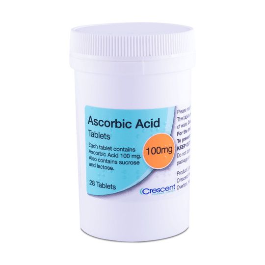 Ascorbic Acid 100mg Tablets – 28 Pack