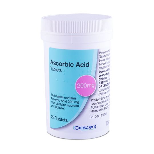 Ascorbic Acid 200mg Tablets – 28 Pack