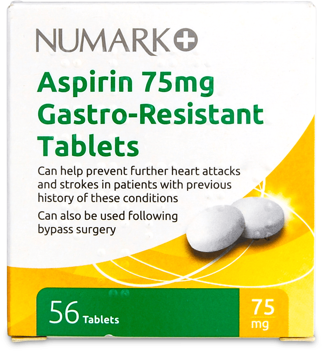 Numark Aspirin EC Tablets 75 mg – 56 Pack