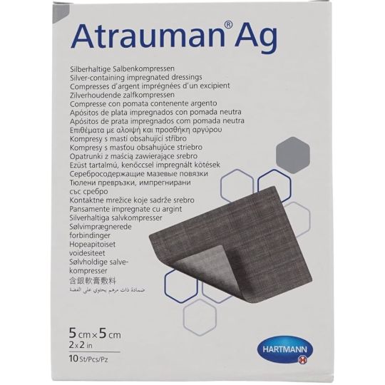 Atrauman Ag Dressing 5cm x 5cm – 10 Pack