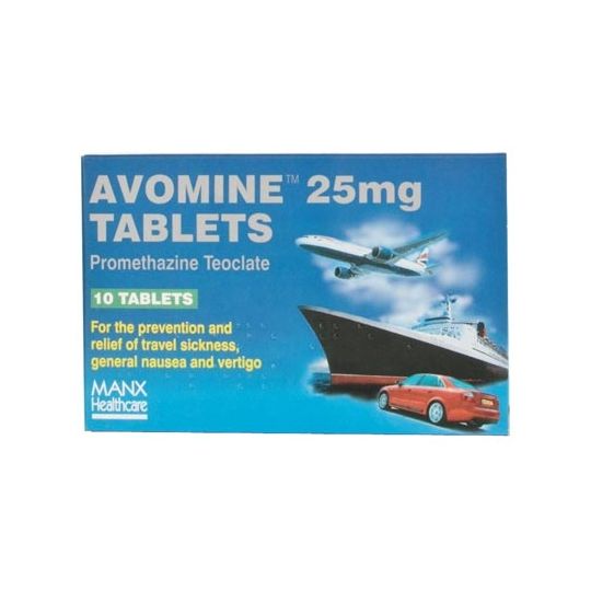 Avomine 25mg Tablets - 10 Pack