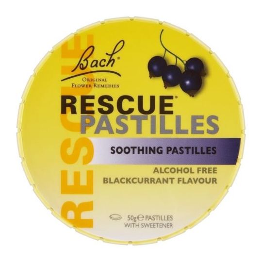 Bach Rescue Blackcurrant Flavour Soothing Pastilles – 50g