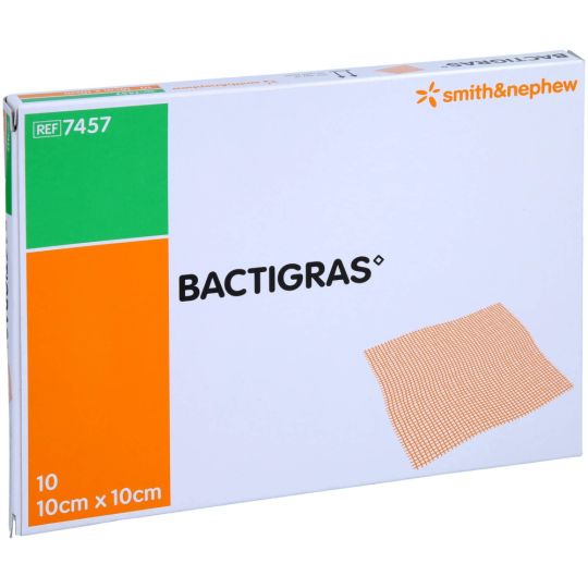 Bactigras Medicated Tulle Gras Dressing 10cm x 10cm – 10 Pack