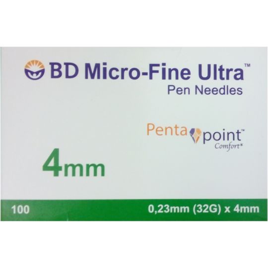 BD Micro-Fine Ultra Pen Needles 4mm - 100 Pack