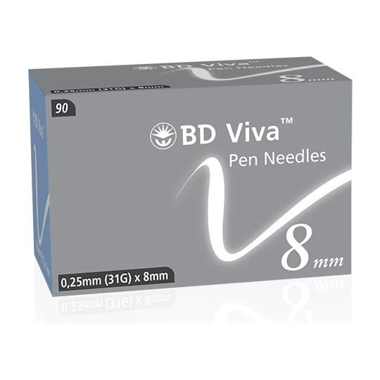 BD Viva 8mm/31G Needles - 90 Pack