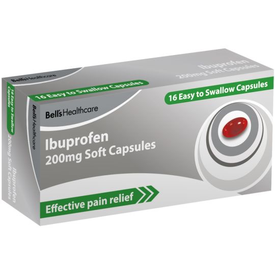Bell's Healthcare Ibuprofen 200mg Soft Capsules - 16 Pack