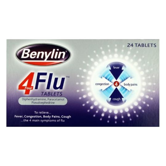Benylin 4 Flu Tablets - 24 Pack