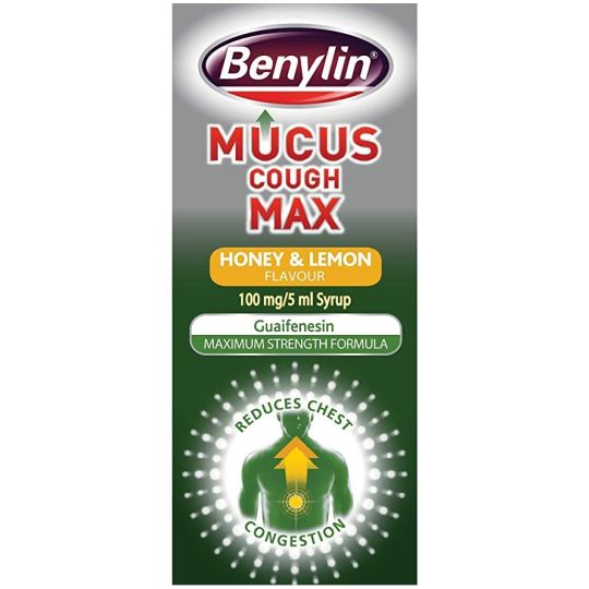 Benylin Mucus Cough Max Honey & Lemon Flavour Syrup – 150ml