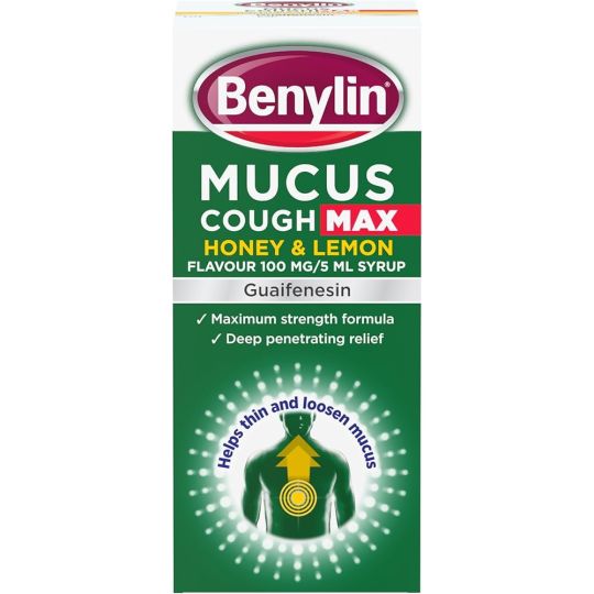 Benylin Mucus Cough Max Honey & Lemon Flavour Syrup – 300ml