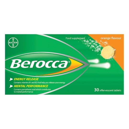 Berocca Orange Flavour Effervescent Tablets - 30 Pack