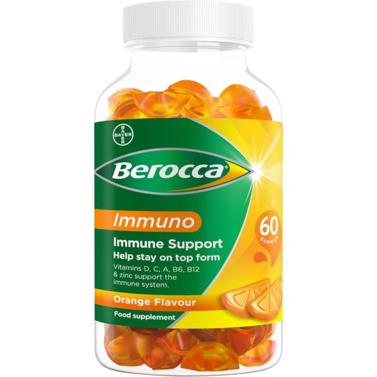 Berocca Immuno Immune Support Orange Flavour Gummies – 60 Pack