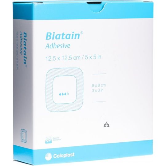 Biatain Adhesive Dressing 12.5cm x 12.5cm – 10 Pack