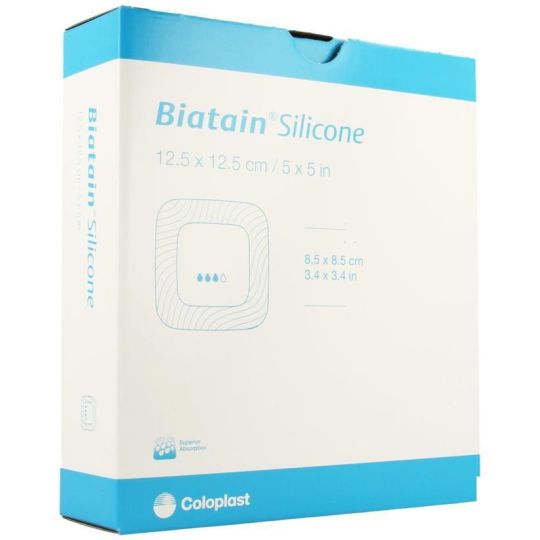 Biatain Silicone Dressing 12.5cm x 12.5cm – 10 Pack