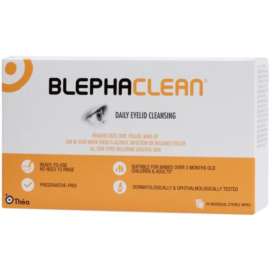 Blephaclean Eyelid Cleansing Wipes - 20 Pack