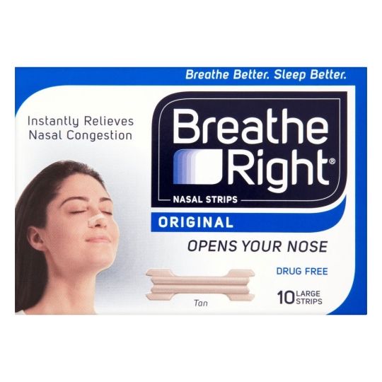 Breathe Right Nasal Strips - Large Size - 10 Pack