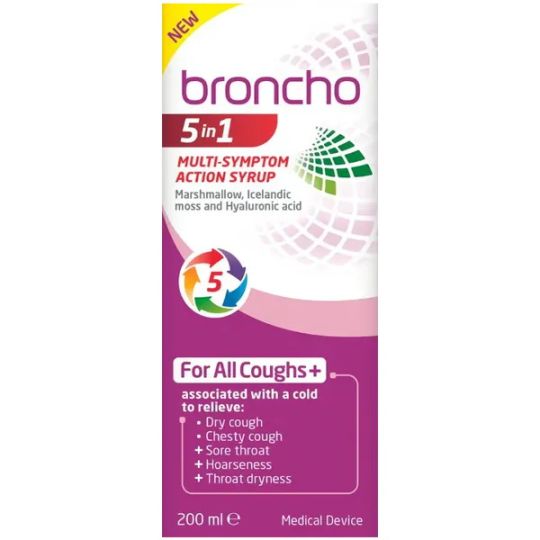 Broncho 5 in 1 Multi-Symptom Action Syrup – 200ml