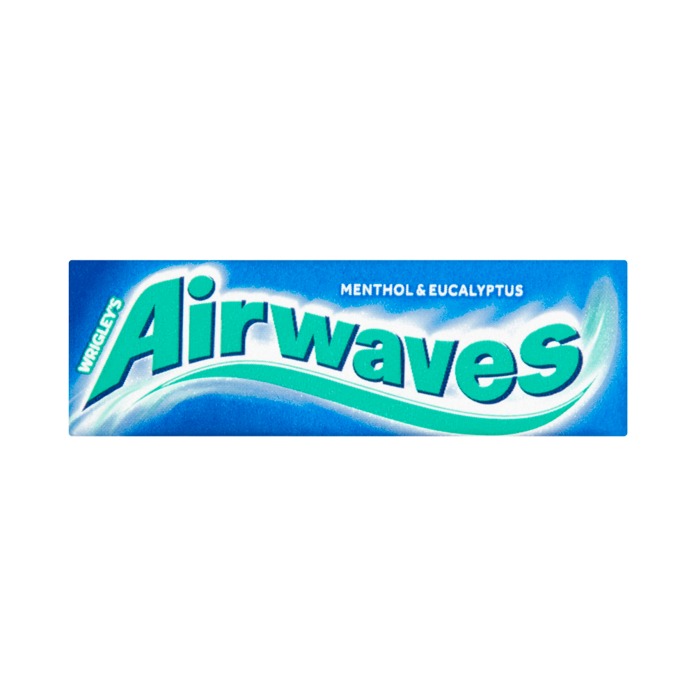 Airwaves Sugar‑Free Chewing Gum Menthol & Eucalyptus – 10 Pack