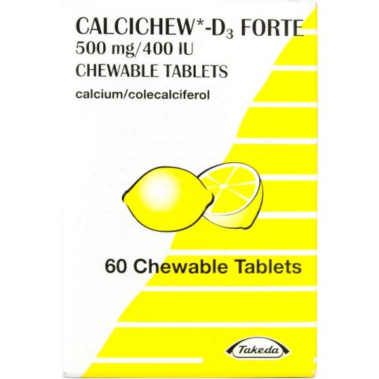 Calcichew-D3 Forte Chewable Tablets - 60 Pack