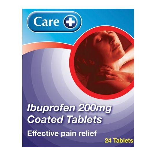 Care Ibuprofen 200mg Coated Tablets - 24 Pack