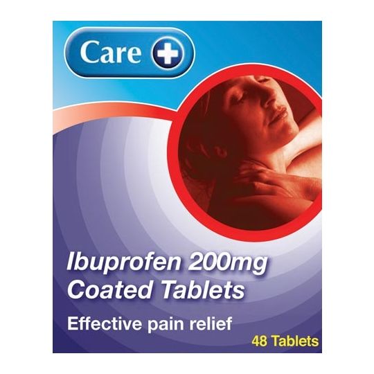 Care Ibuprofen 200mg Coated Tablets - 48 Pack