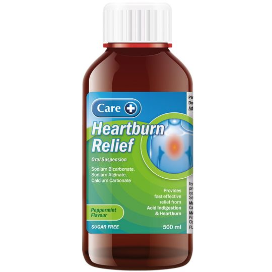 Care Heartburn Relief Oral Suspension Peppermint Flavour - 500ml