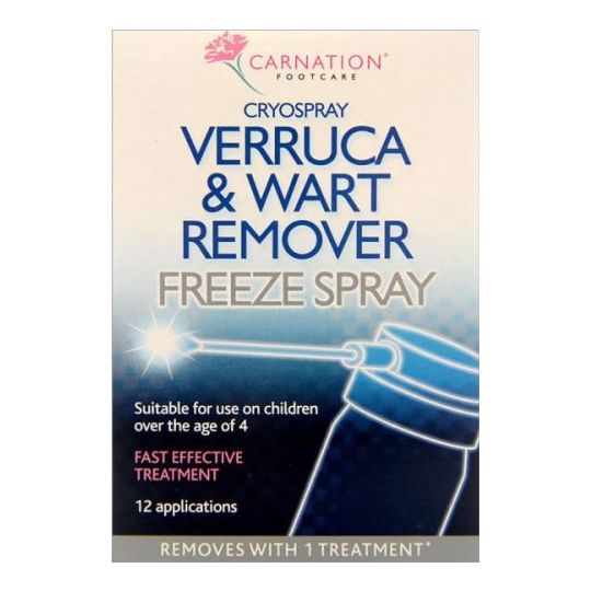 Carnation Footcare Cryospray Verruca and Wart Remover Freeze Spray - 50ml
