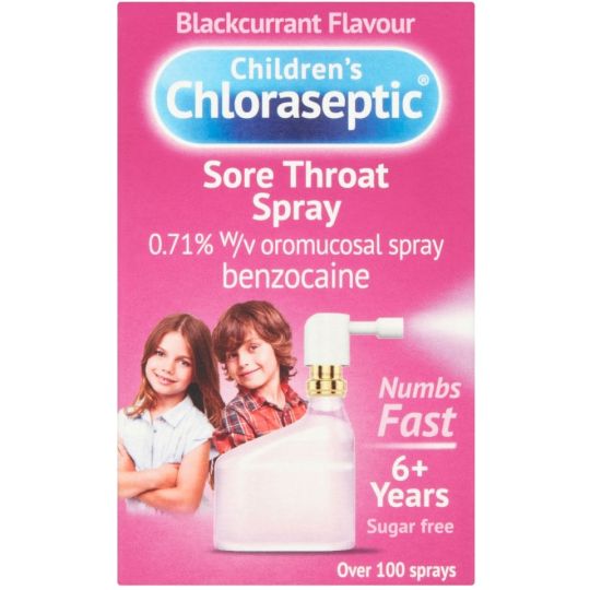 Children's Chloraseptic Blackcurrant Flavour Sore Throat Spray – 15ml