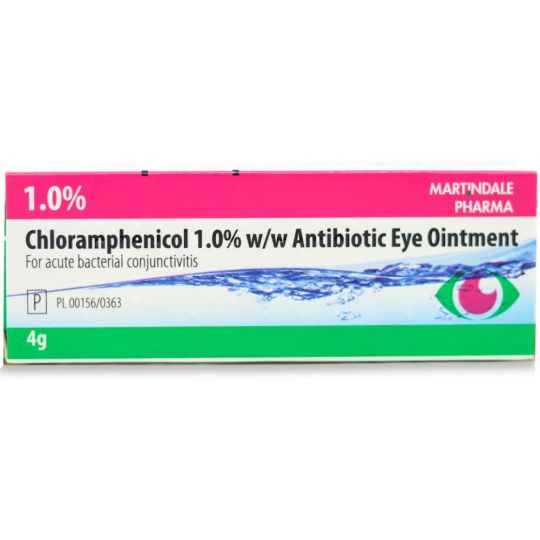 Chloramphenicol 1% w/w Eye Ointment – 4g
