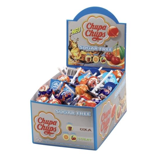 Chupa Chups Sugar Free Lollipops – 50 Pack