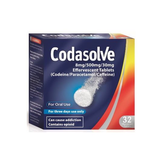 Codasolve 8mg/500mg/30mg Effervescent Tablets - 32 Pack