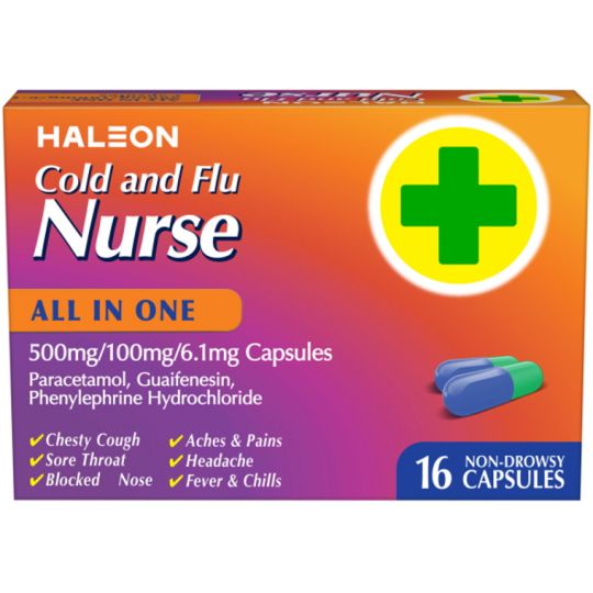 Cold and Flu Nurse All-in-One Capsules - 16 Pack