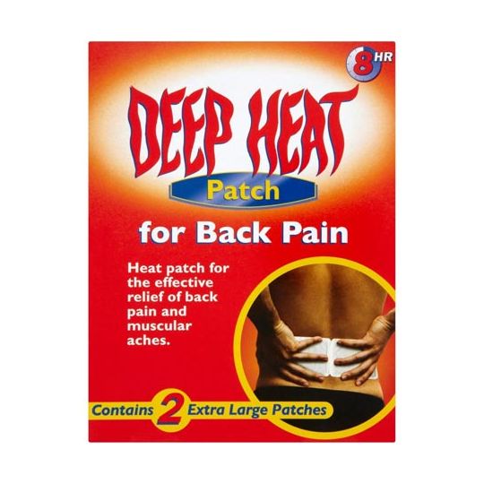 Deep Heat Patch for Back Pain – 2 Pack