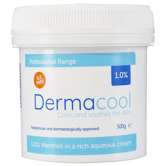 Dermacool 1% Menthol in Aqueous Cream - 500g