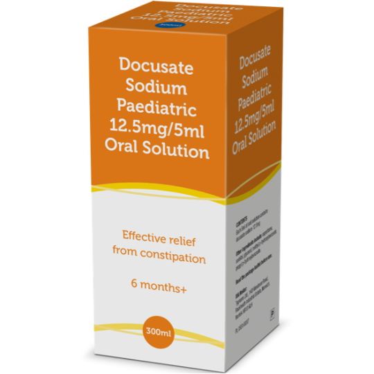 Docusate Sodium Paediatric 12.5mg/5ml Solution - 300ml