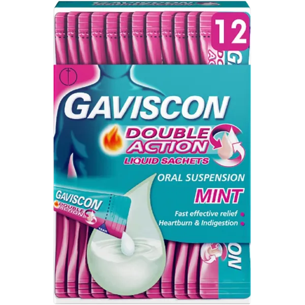 Gaviscon Double Action Liquid Sachets 10ml – 12 Pack