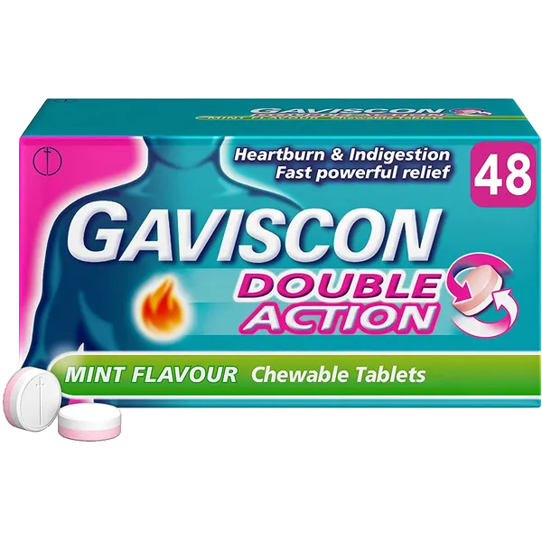 Gaviscon Double Action Tablets Mint – 48 Pack
