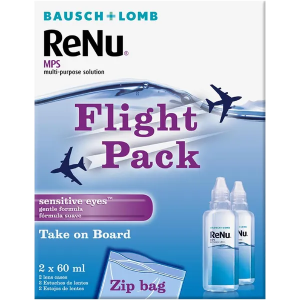 ReNu Senstive Eye Solution Flight Pack – 2 x 60ml