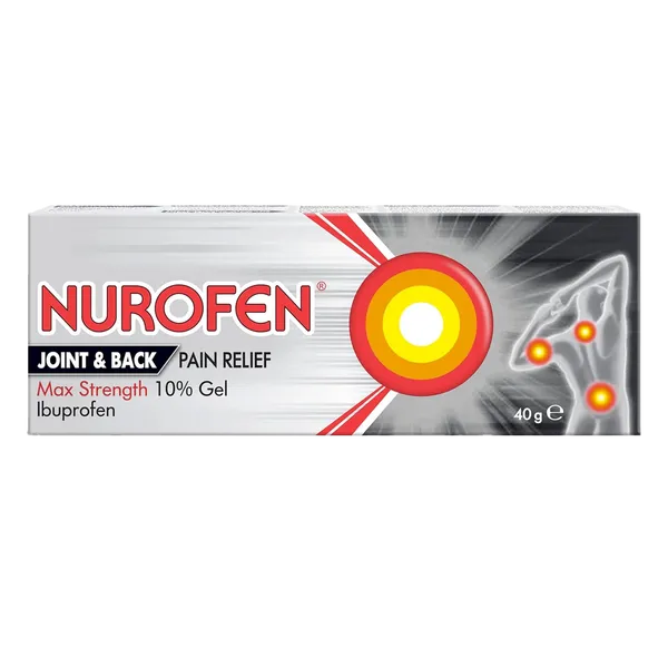 Nurofen Joint & Back Pain Relief Max Strength 10% Gel – 40g
