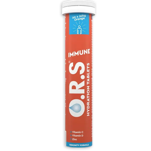 ORS Hydration Tablets Immune Juicy Orange – 20 Pack