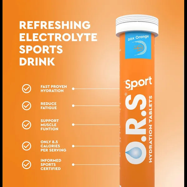 ORS Hydration Tablets Sport Orange – 20 Pack