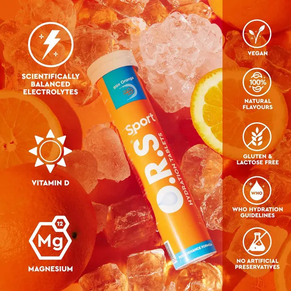 ORS Hydration Tablets Sport Orange – 20 Pack