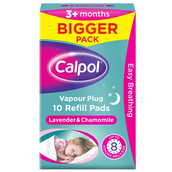 Calpol Vapour Plug Lavender & Chamomile 3+ Months Refill Pads – 10 Pack